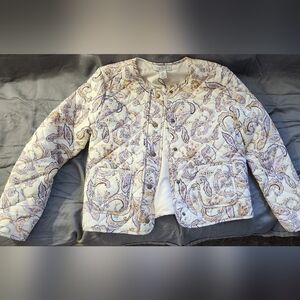 Paisley Quilted Button‎ Up Jacket